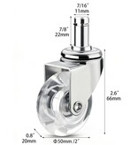 Zwenkwiel D5cm Transarant Stift 11mm
