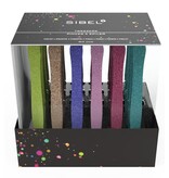 Sibel Pincet Glitter Coating Display 24 Stuks 6 Kleuren