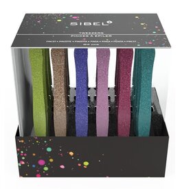 Sibel Pincet Glitter Coating Display 24 Stuks 6 Kleuren