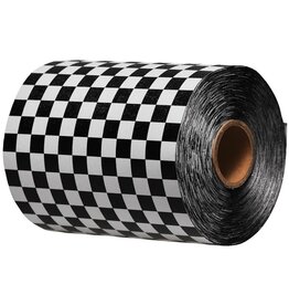 Alu Folie 12cmx100m Zwart-Wit Geruit Embossed