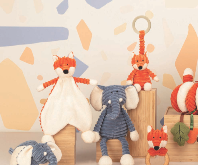 Jellycat knuffeldoekje Cordy Roy Baby Fox Mevrouw Aardbei