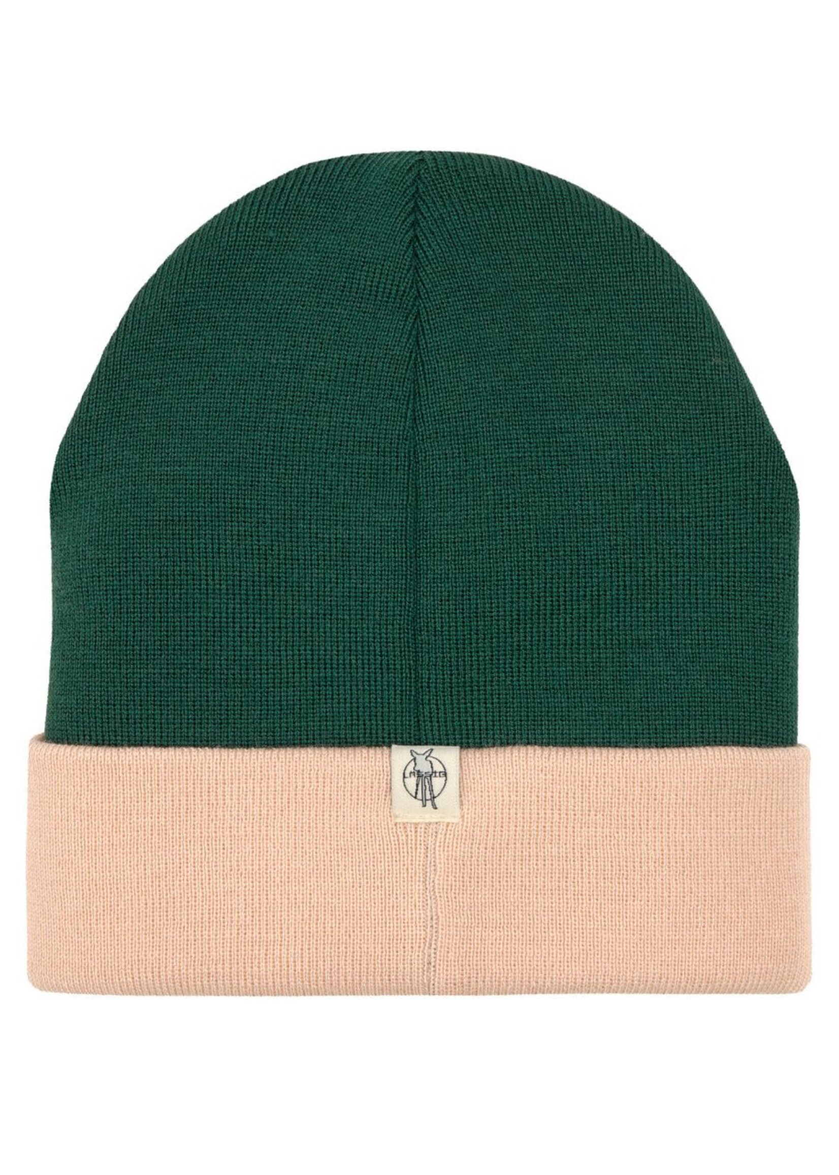 Lässig Merino Beanie Little Gang smile ocean green/light rose