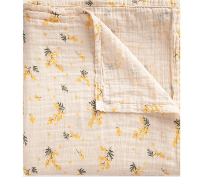 Garbo Friends hydrofiele swaddle Mimosa 110 x 110 cm Mevrouw Aardbei