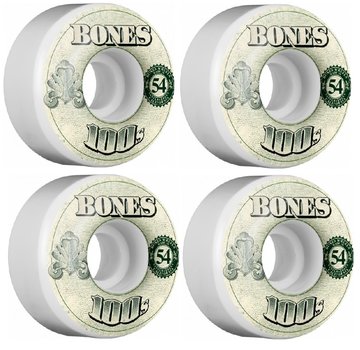 Bones Bones 100's Skateboard Roues 54mm Naturel