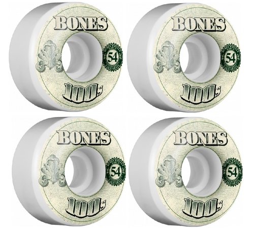 Bones Bones 100's Skateboard Roues 54mm Naturel