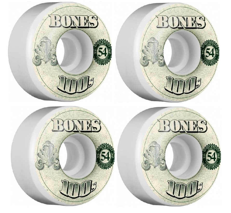 Ruedas de skate Bones 100's 54mm Natural