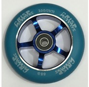 Crisp Rueda para patinete acrobático Crisp de aluminio con radios de 100 mm, color azul