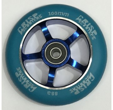 Crisp Rueda para patinete acrobático Crisp de aluminio con radios de 100 mm, color azul