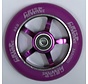 Crisp 100mm Spoke Alu Stunt Scooter Wheel Purple