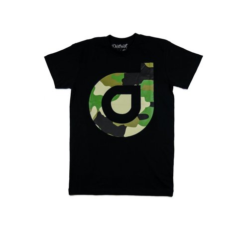 District  T-shirt con logo del distretto mimetica