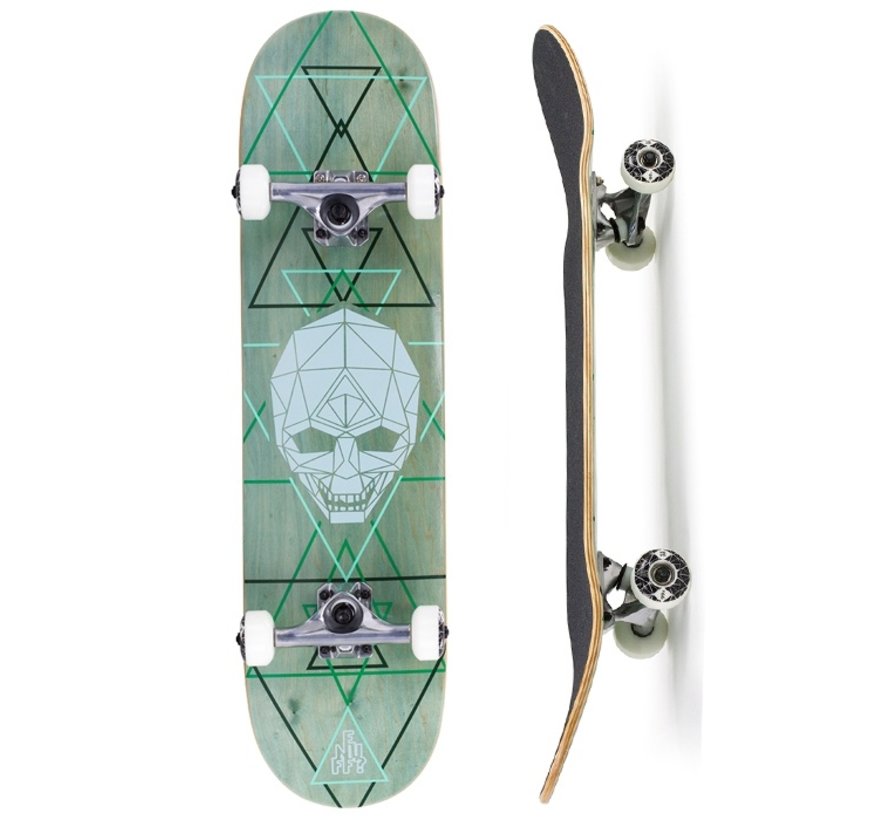 Enuff Geo Skull Skateboard 8.0 Green