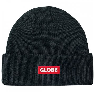 Globe Globe Bar Beanie Black Red Logo