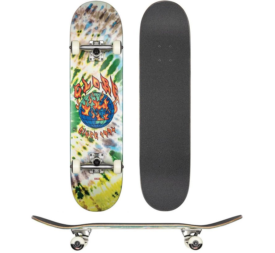 Globe G1 In Flammen 7,75 Skateboard Krawattenfarbe