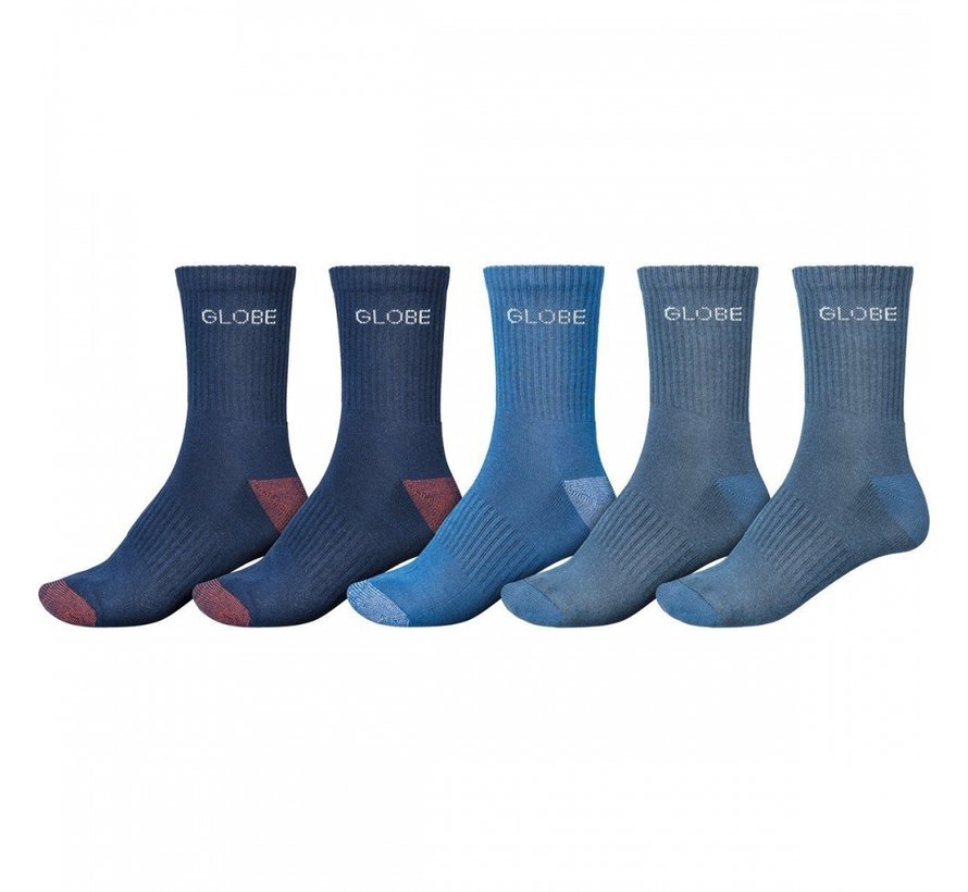 Globe Blues Crew Sock 5PK