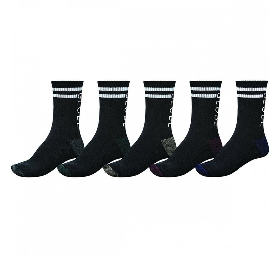 Calcetines Globe Carter Crew, paquete de 5