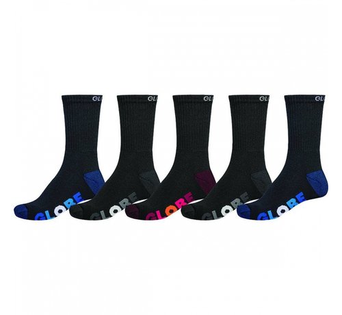 Globe Globe Multi Stripe Crew Sock 5PK