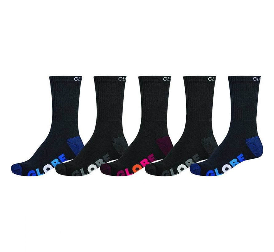 Globe Multi Stripe Crew Sock 5PK