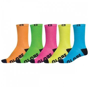 Globe Calcetines Globe Neon Sock (paquete de 5)