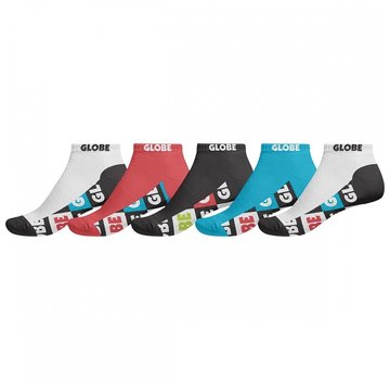 Globe Calcetines tobilleros Globe Pinata, paquete de 5