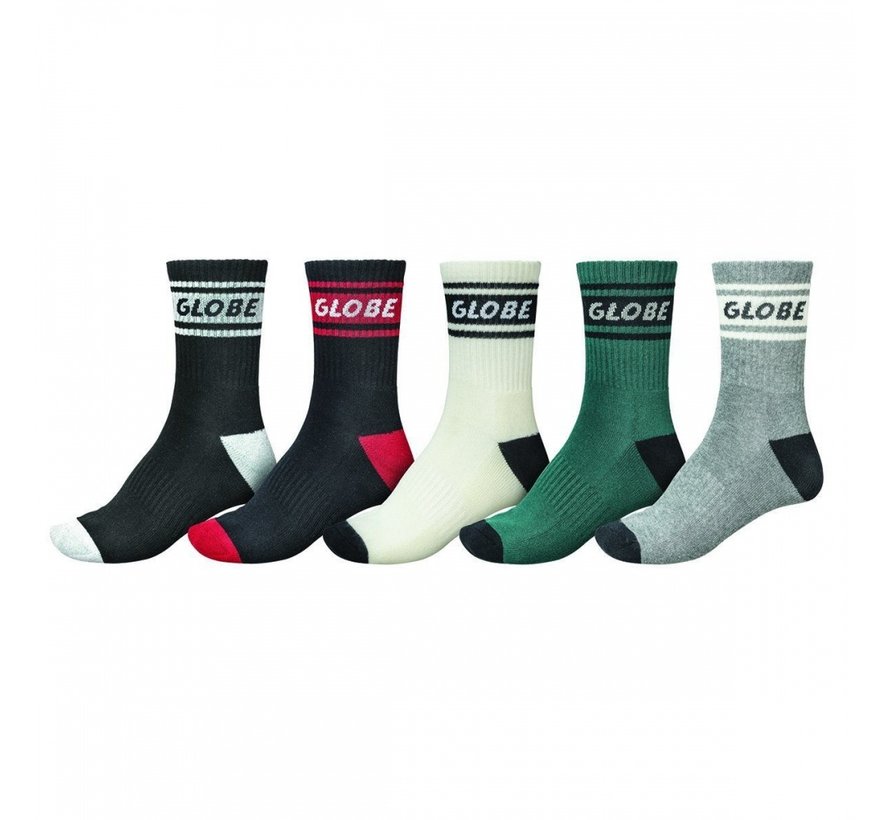 Globe Schooler Crew Sock 5PK