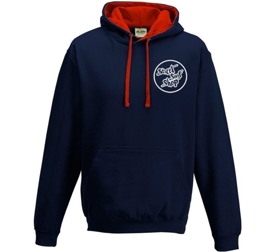Felpa con cappuccio Streetsurfshop Navy Rosso