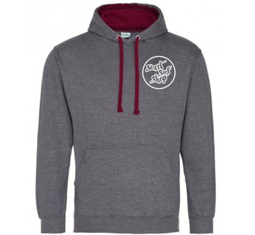 Bluza z kapturem Streetsurfshop Charcoal Burgund