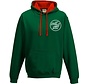 Streetsurfshop Sudadera con capucha Verde Botella Rojo Fuego