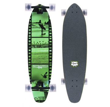 Long Island Long Island Frame kicktail longboard ruedas rojas