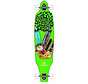 Goccia verde del surf attraverso il longboard