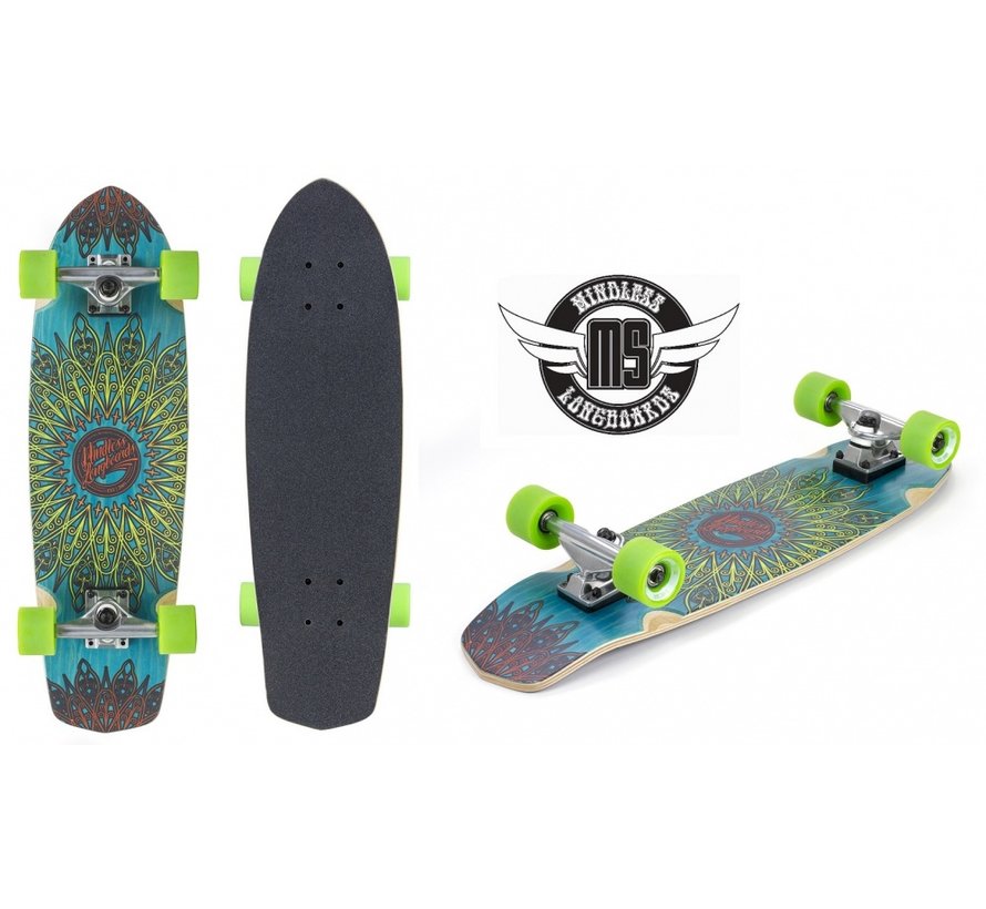 Short Board Cruiser Mindless Mandala Blue