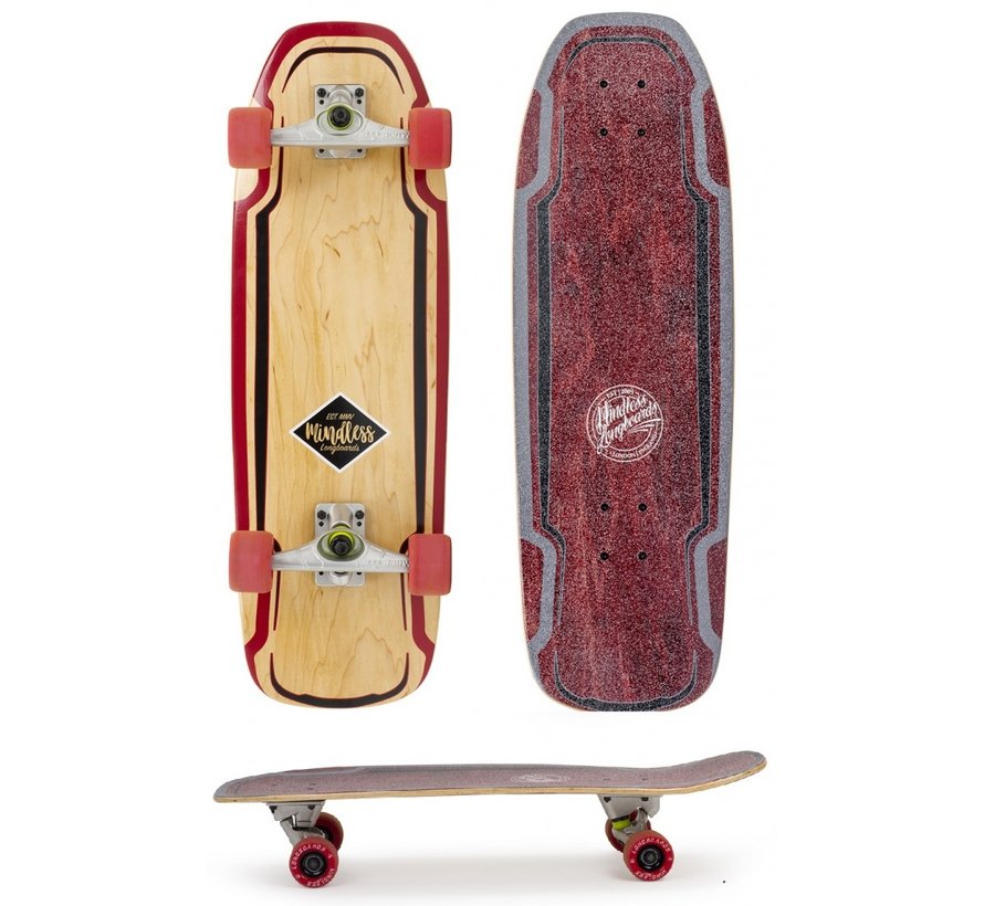 Mindless Surf Skate Maroon carve board