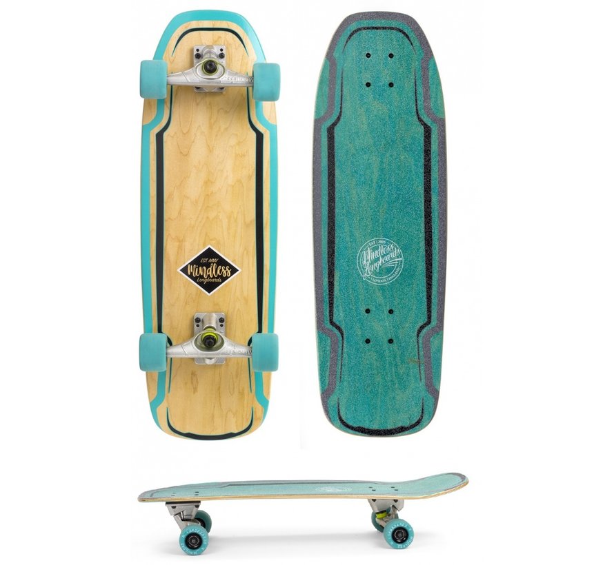 Tabla tallada Mindless Surf Skate Teal