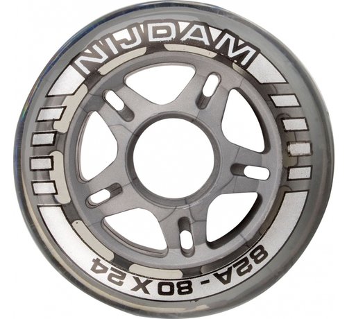 Nijdam  Set of 4 Wheels For Inline Skates 64 x 24 mm 82A