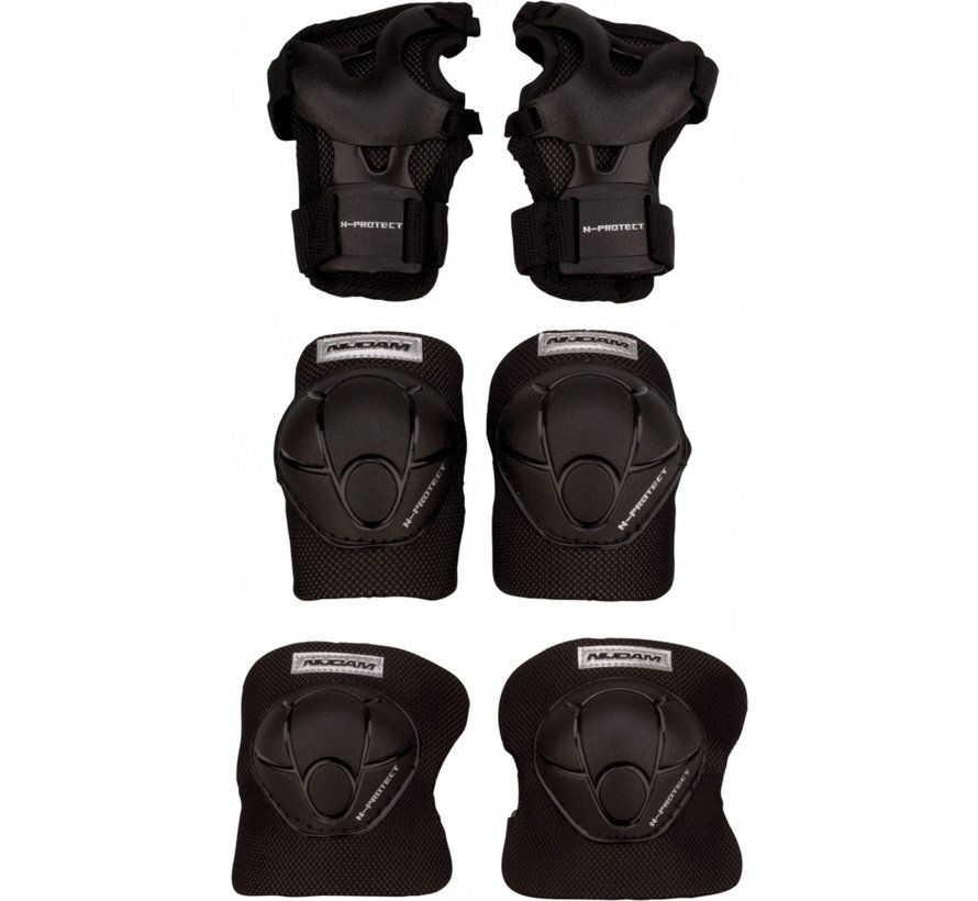 Nijdam Set de Protección N-Protect Junior Negro