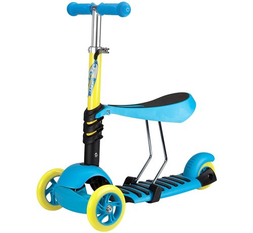 Nijdam  Patinete de 3 ruedas con asiento regulable azul