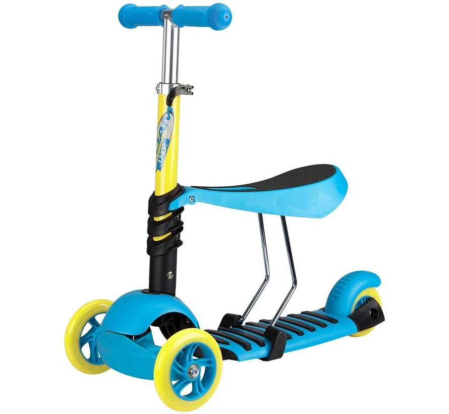 Patinete de 3 ruedas con asiento regulable azul