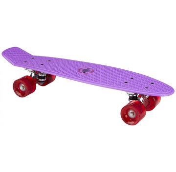 Nijdam Nijdam 22'' Flipgrip Retro Skateboard LED Purple/Fuchsia