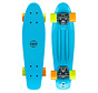 Nijdam 22,5'' Flipgrip Retro Skateboard blu/giallo/arancione