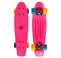 Nijdam 22.5'' Flipgrip Retro Skateboard Fucsia/Naranja/Amarillo