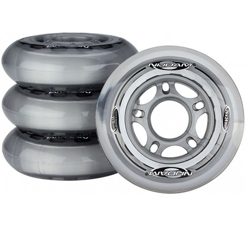 Nijdam  Set of 4 Wheels For Inline Skates 76 x 24 mm 78A