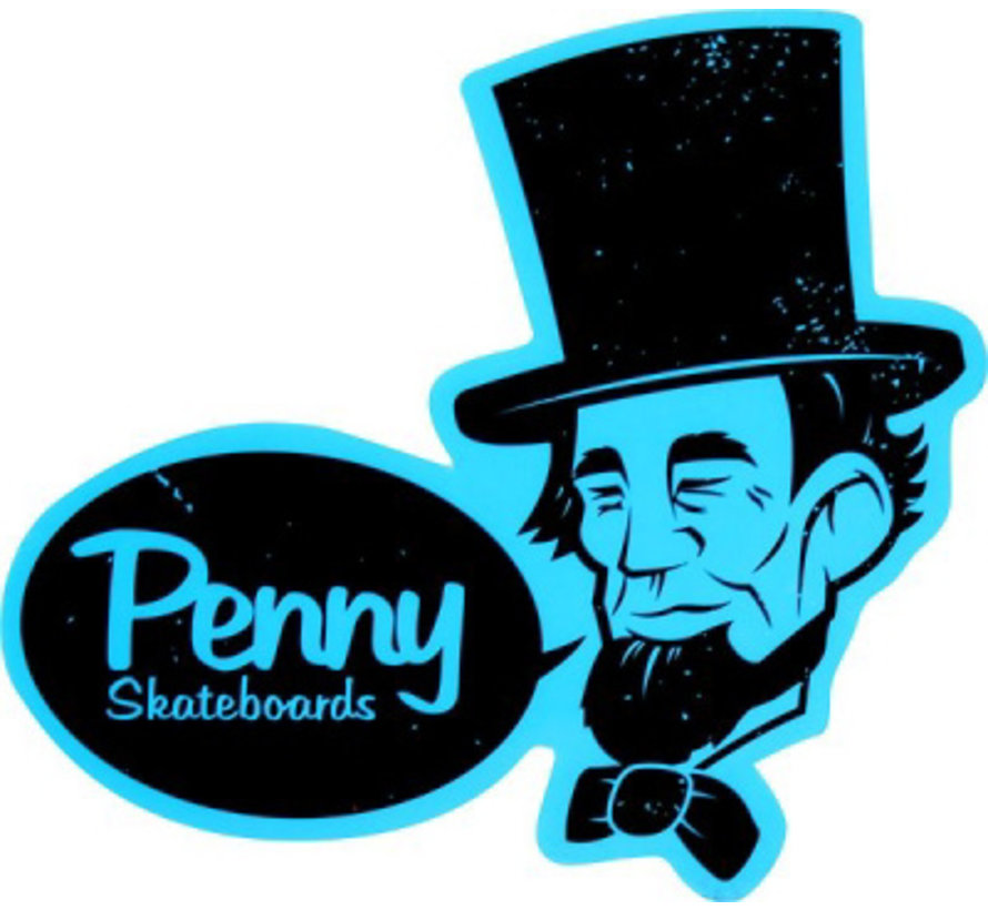 Penny-Blau-Aufkleber