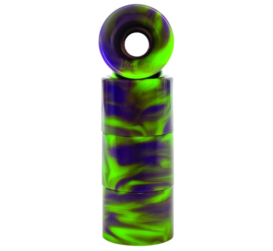 Penny Wheels Green/Purple Swirl