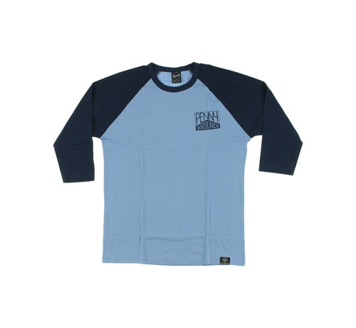 Penny Australia Penny Raglan 3/4 Sleeve Navy Blue / Chambray Grey Tee Shirt