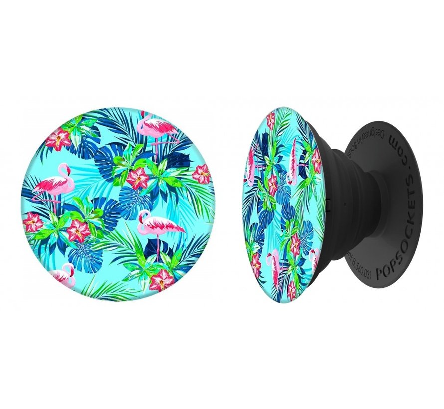 PopSocket Forest Flamingos schwarz