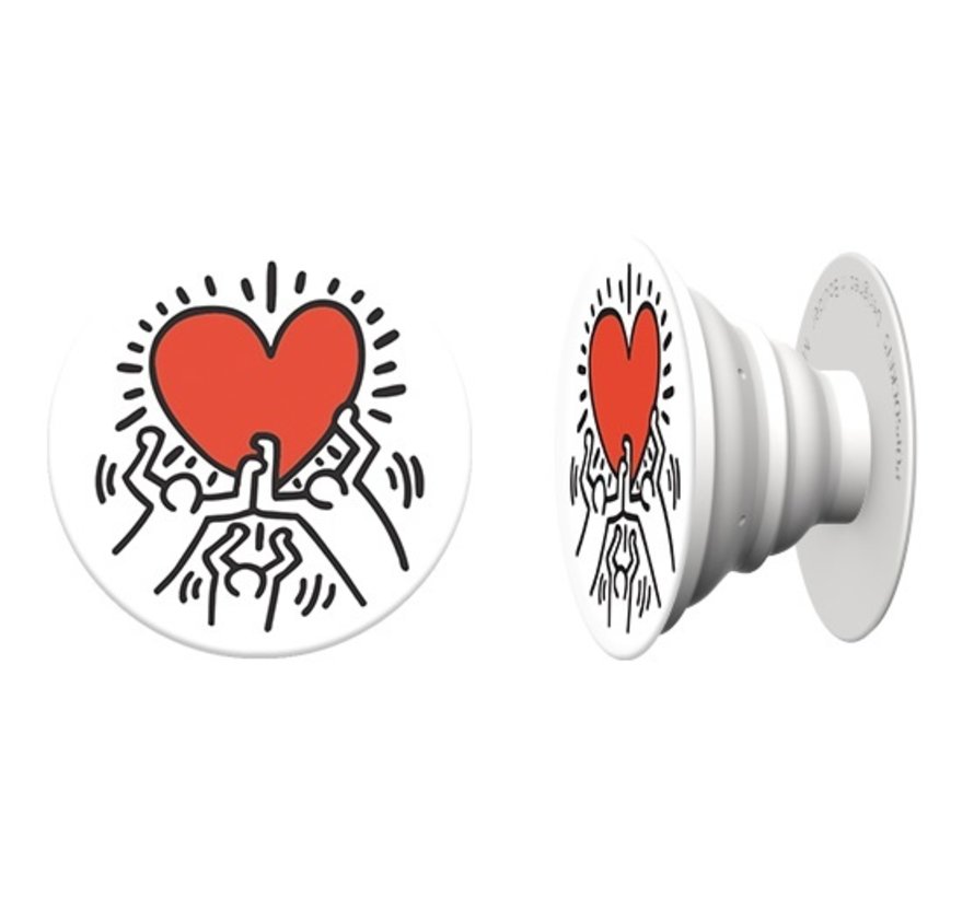 PopSocket Keith Haring Figures Holding Heart