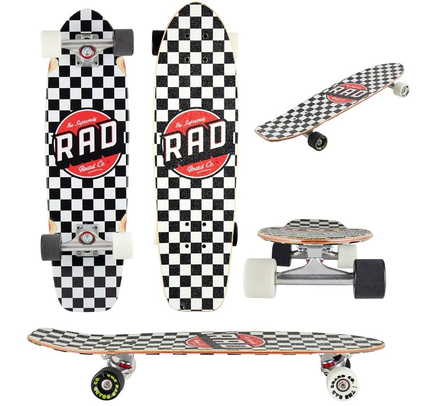 Skateboard da crociera retrò RAD Checker 7.9