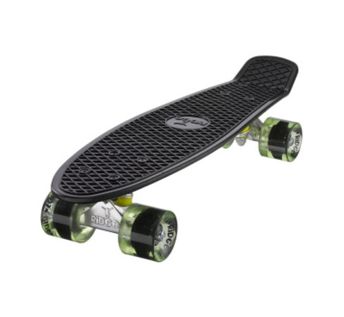 Ridge Planche Ridge Retro 22" noire avec roues vert clair