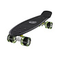 Ridge Retro board 22" black met clear green wheels