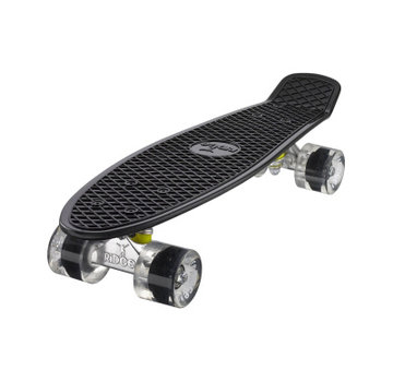 Ridge Planche Ridge Retro 22" noire avec roues transparentes