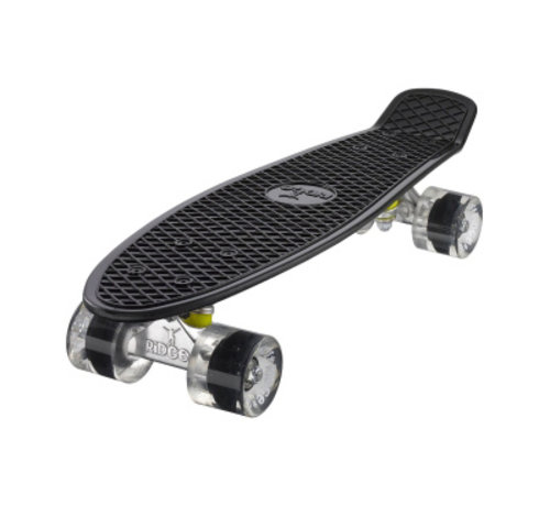 Ridge Planche Ridge Retro 22" noire avec roues transparentes